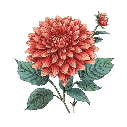 Dahlia November Birth Flower Tattoo