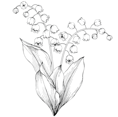 Lily of the Valley May Birth Flower Tattoo