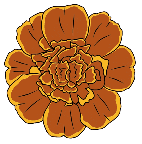 Marigold October Birth Flower tattoo