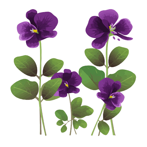 Violets February Birth Flower Tattoo