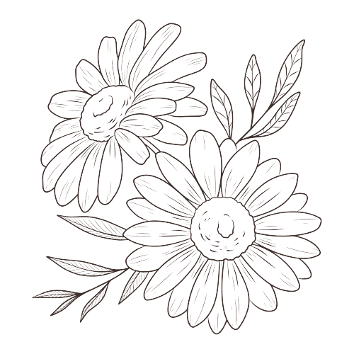 Fleur de naissance d'avril tatouage marguerite